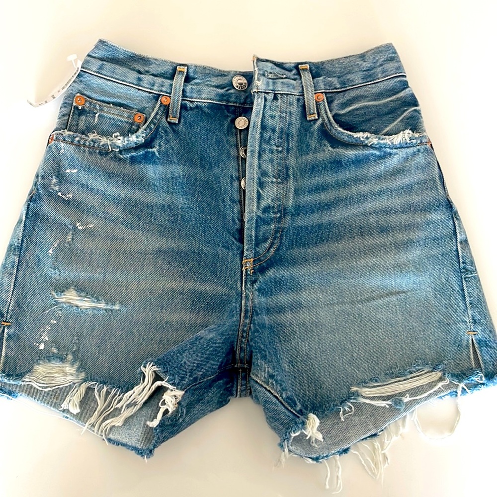 NWT agolde dee shorts ricochet wash size 25